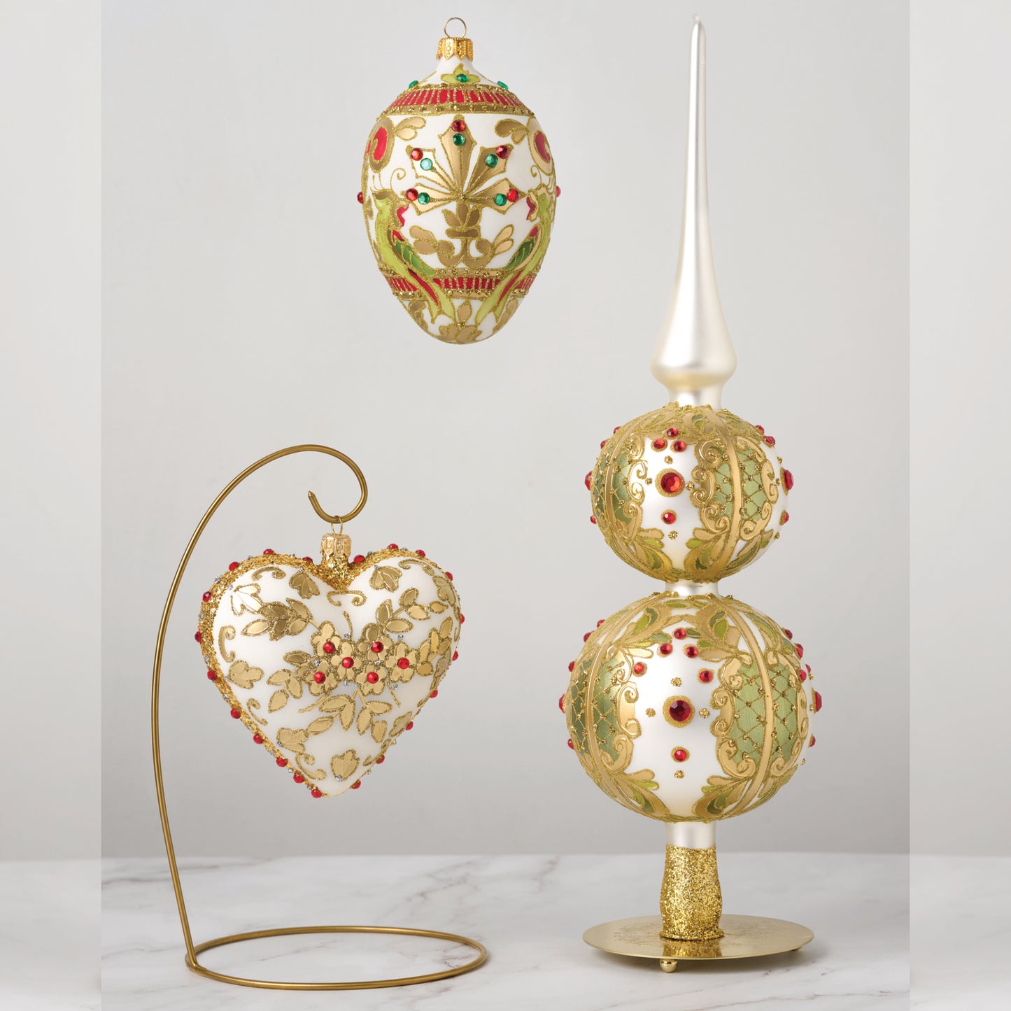 CLASSIC WHITE & GOLD TREE TOPPER