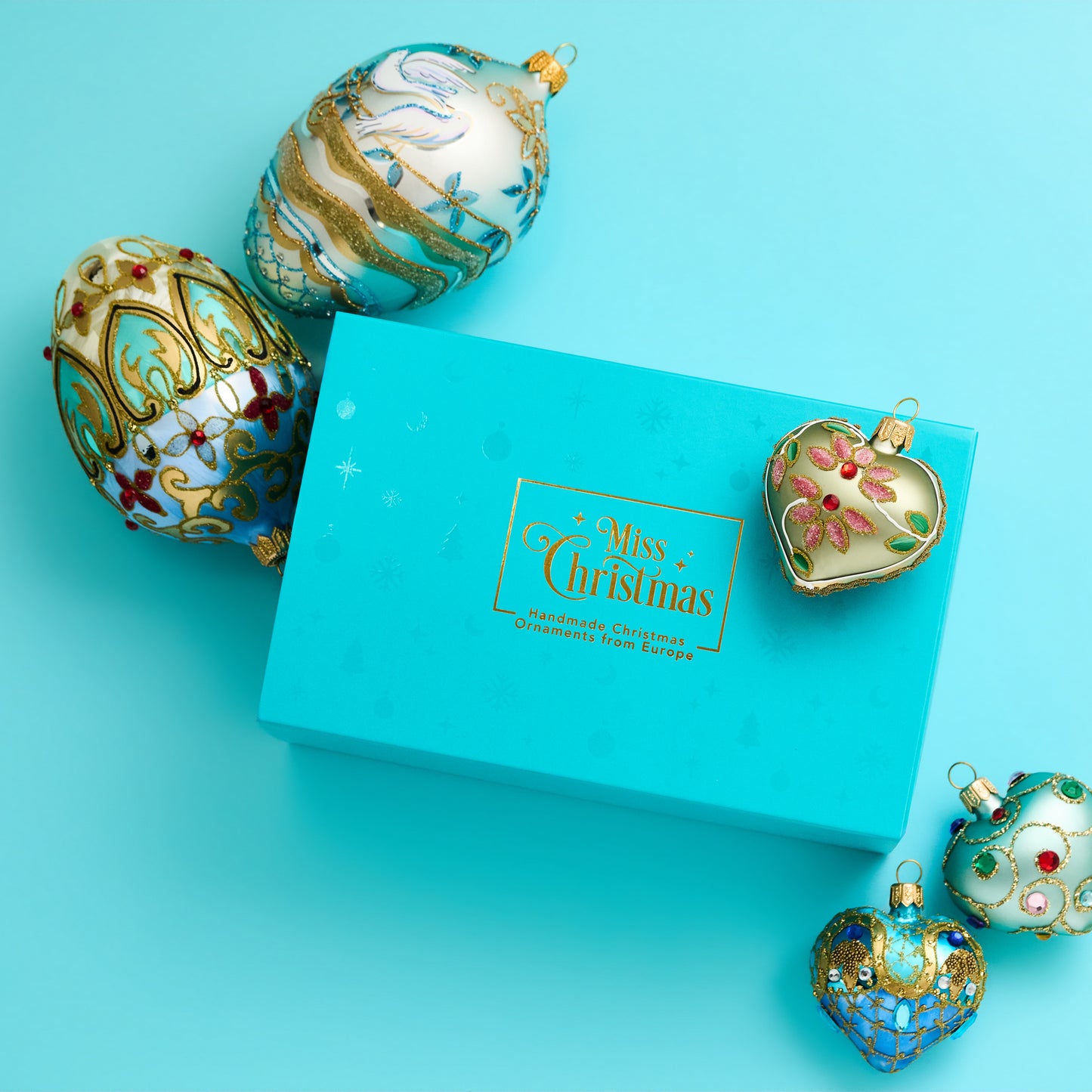 FLORENTINE BLUE & GOLD FABERGÉ EGG