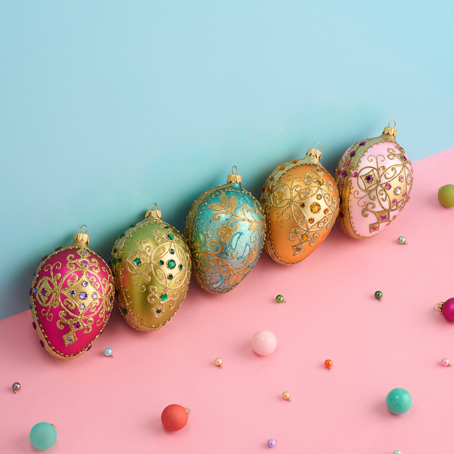 TURQUOISE & GOLD FABERGÉ EGG