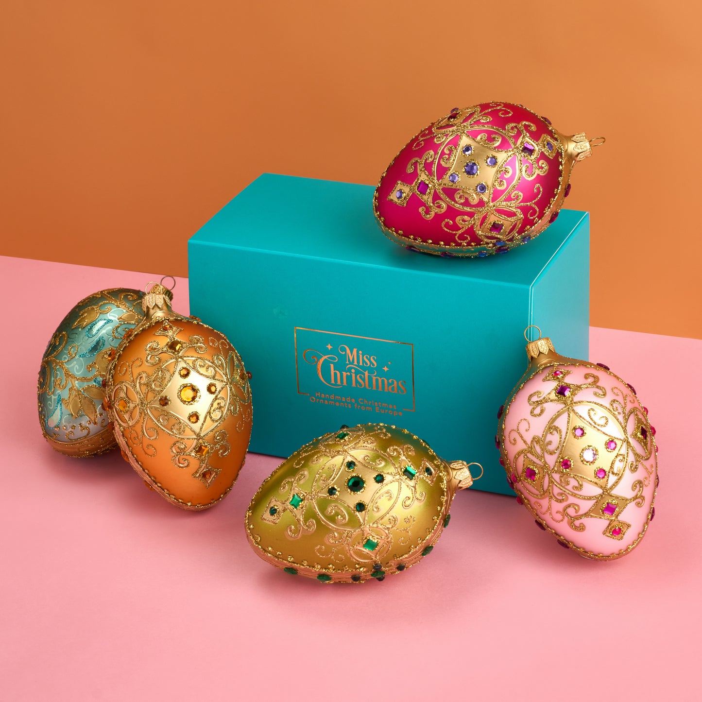 SOFT PINK & GOLD FABERGÉ EGG