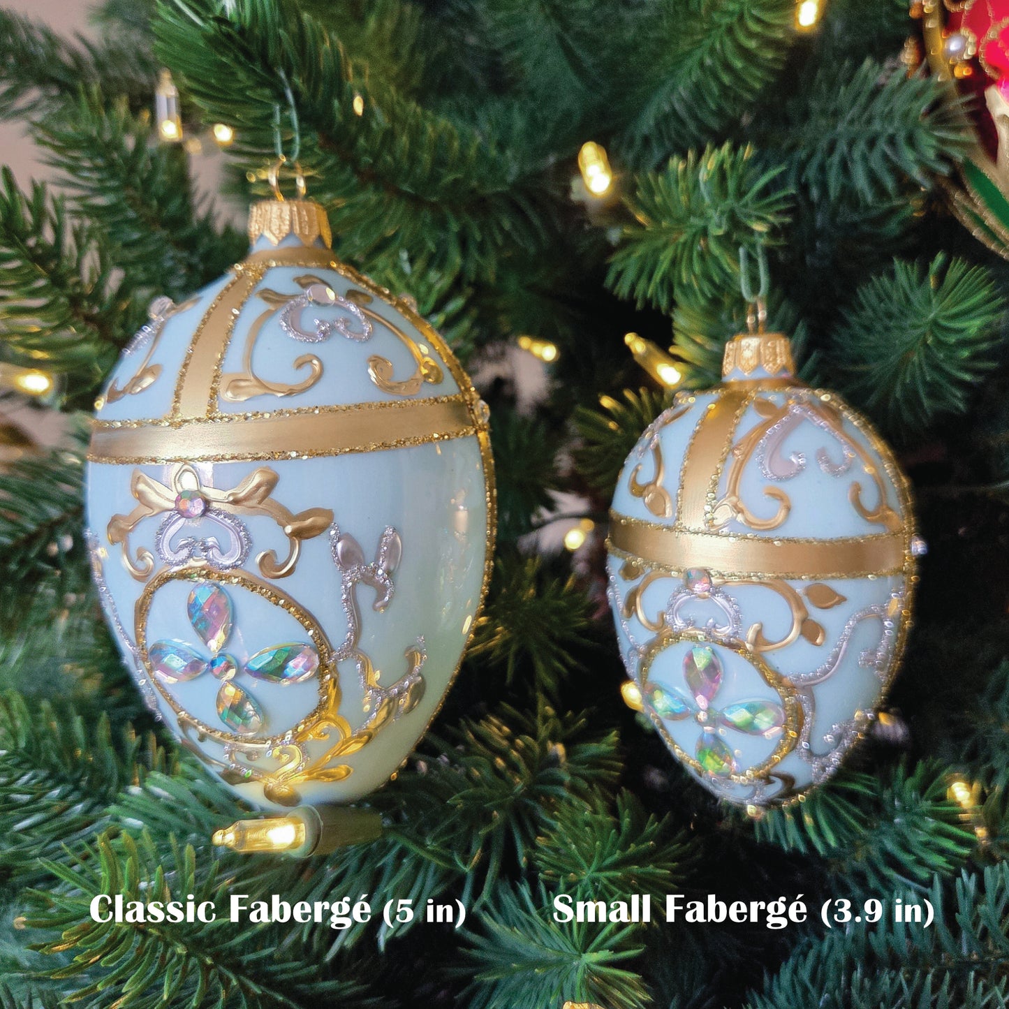 SMALL CHANTILLY BLUE FABERGÉ EGG