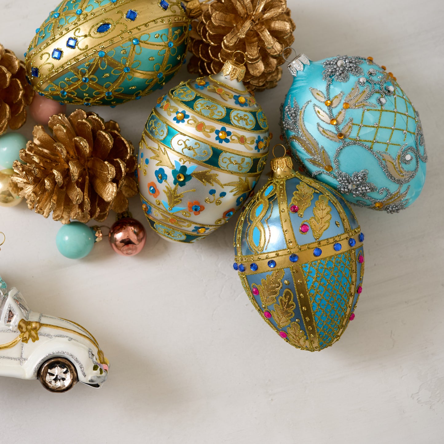 SKY BLUE & GOLD FABERGÉ EGG
