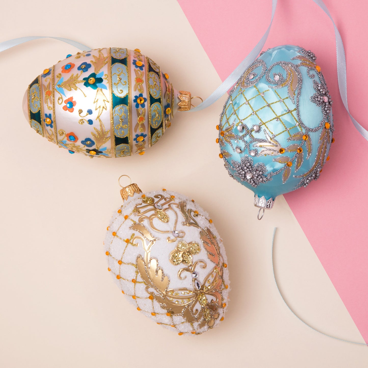 SKY BLUE & GOLD FABERGÉ EGG