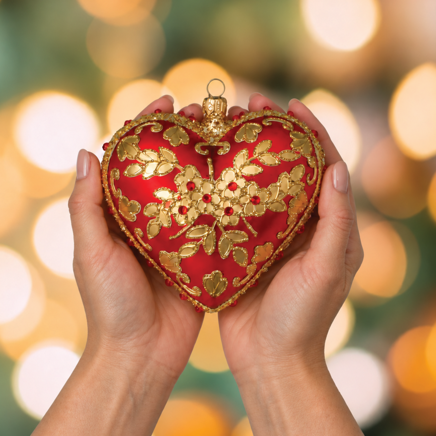 LUXE RED & GOLD HEART