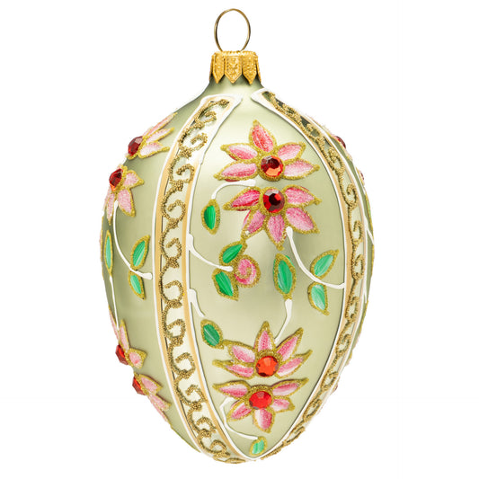 BLUSH PINK & GREEN FABERGÉ EGG
