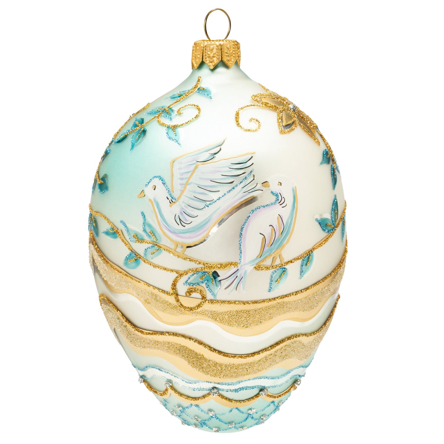 WINTER DOVES BLUE FABERGÉ EGG