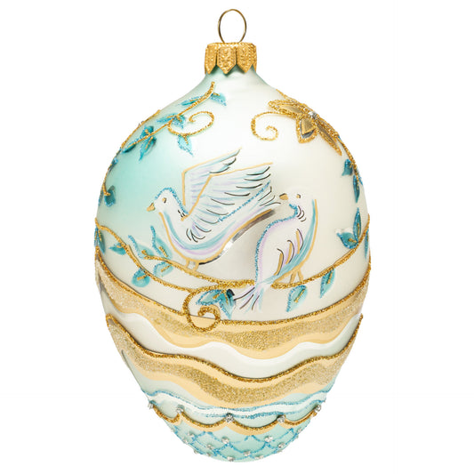 WINTER DOVES BLUE FABERGÉ EGG