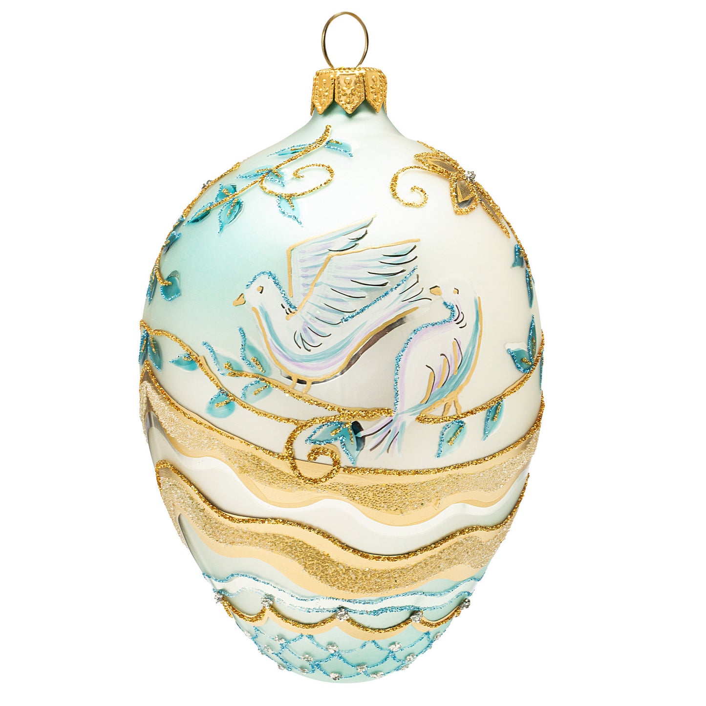 WINTER DOVES BLUE FABERGÉ EGG