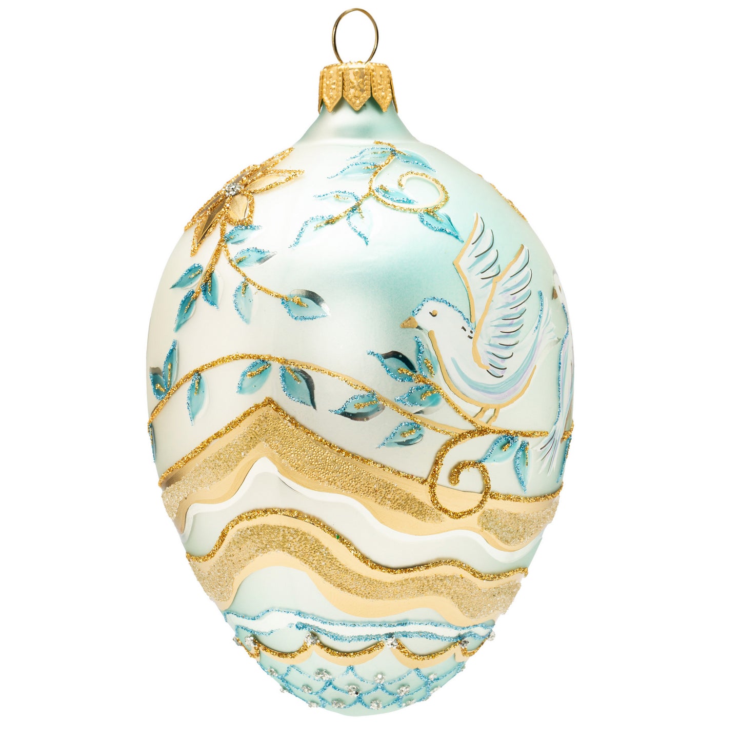 WINTER DOVES BLUE FABERGÉ EGG