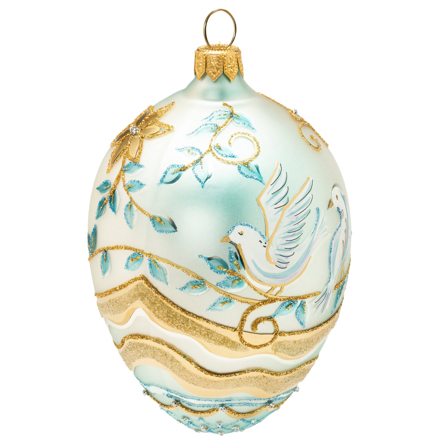 WINTER DOVES BLUE FABERGÉ EGG