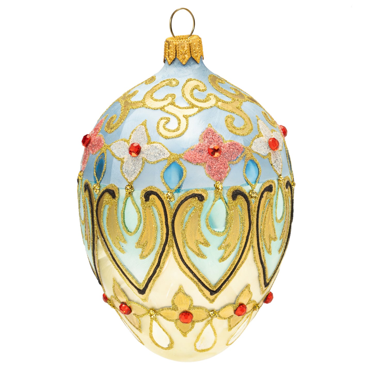 FLORENTINE BLUE & GOLD FABERGÉ EGG
