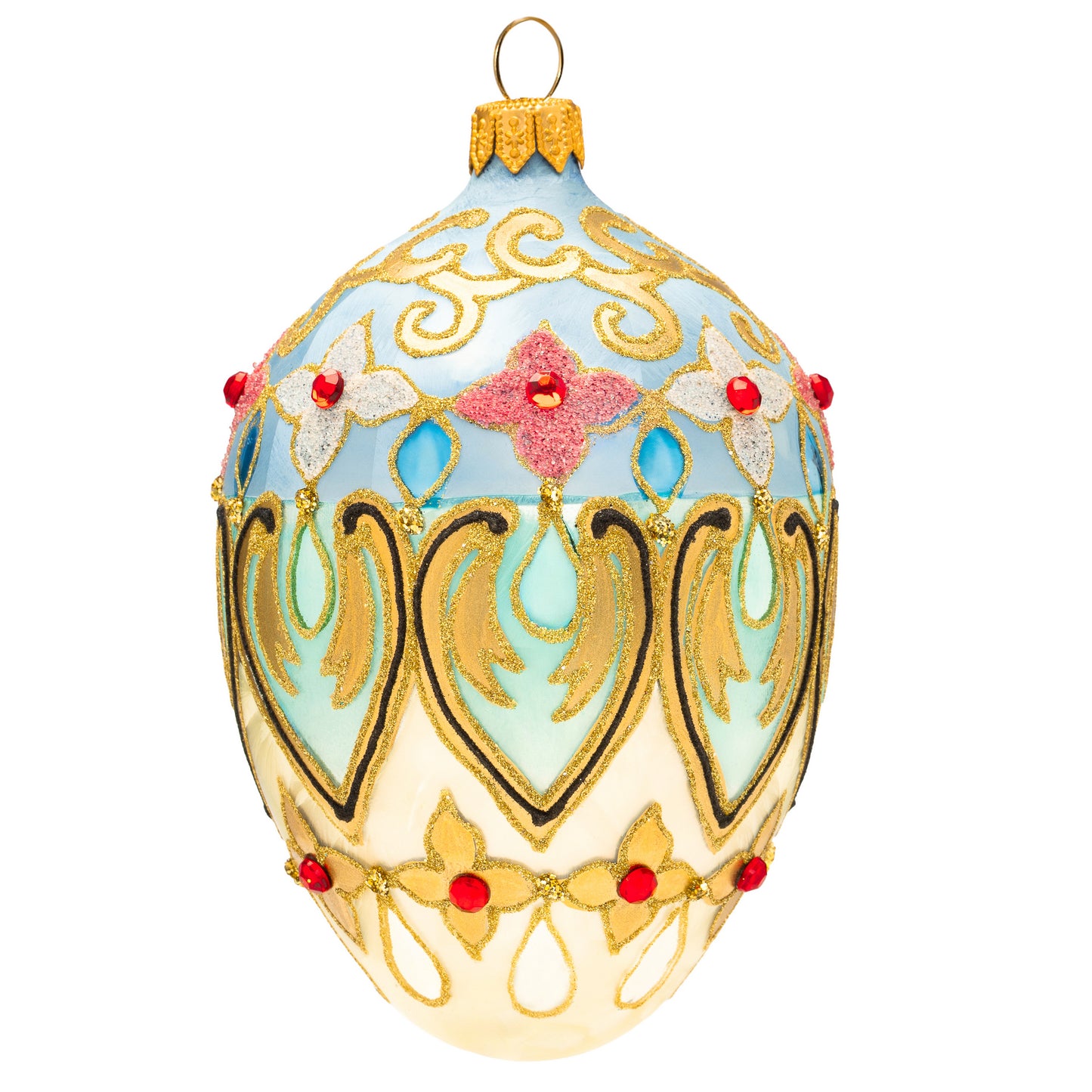FLORENTINE BLUE & GOLD FABERGÉ EGG
