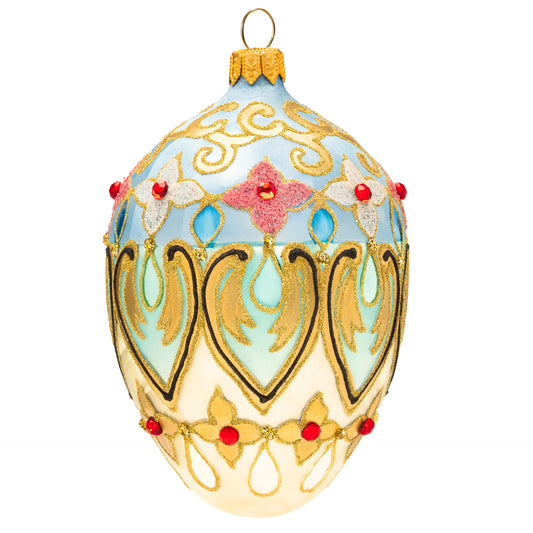 FLORENTINE BLUE & GOLD FABERGÉ EGG