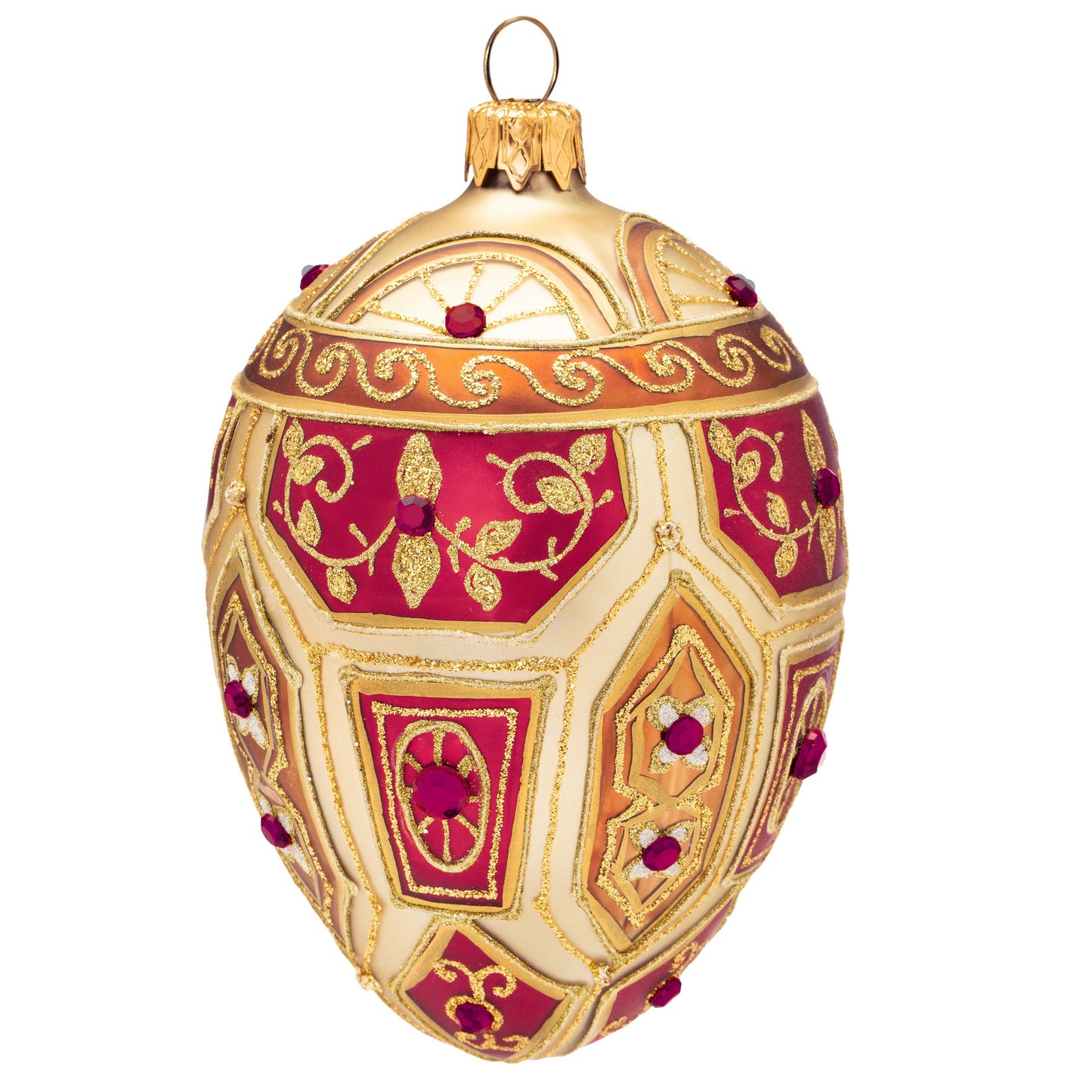 VELVET RUBY & GOLD FABERGÉ EGG