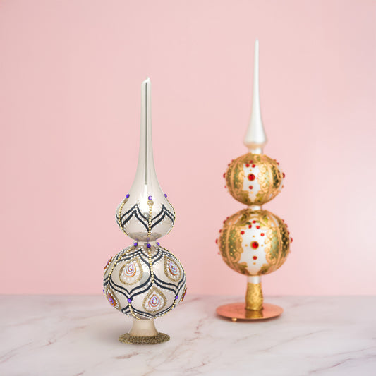 EMBELLISHED BLOWN GLASS TABLETOP DECORATION