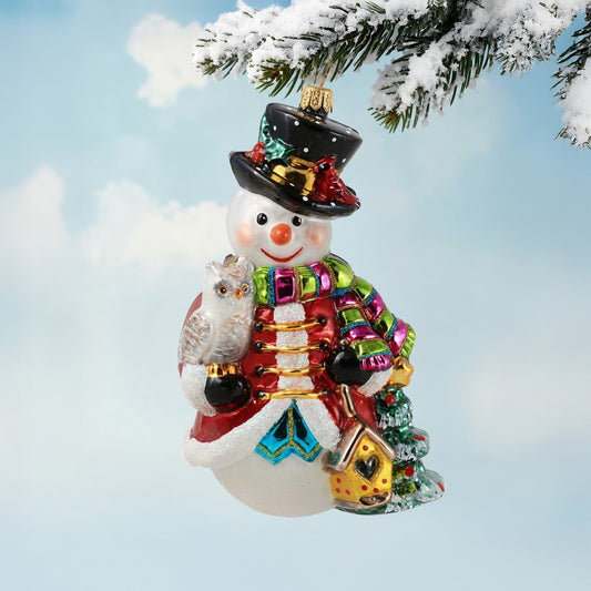 HAPPY SNOWMAN IN HOLIDAY COLORS