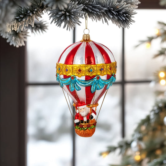 SANTA ON A HOT AIR BALLOON