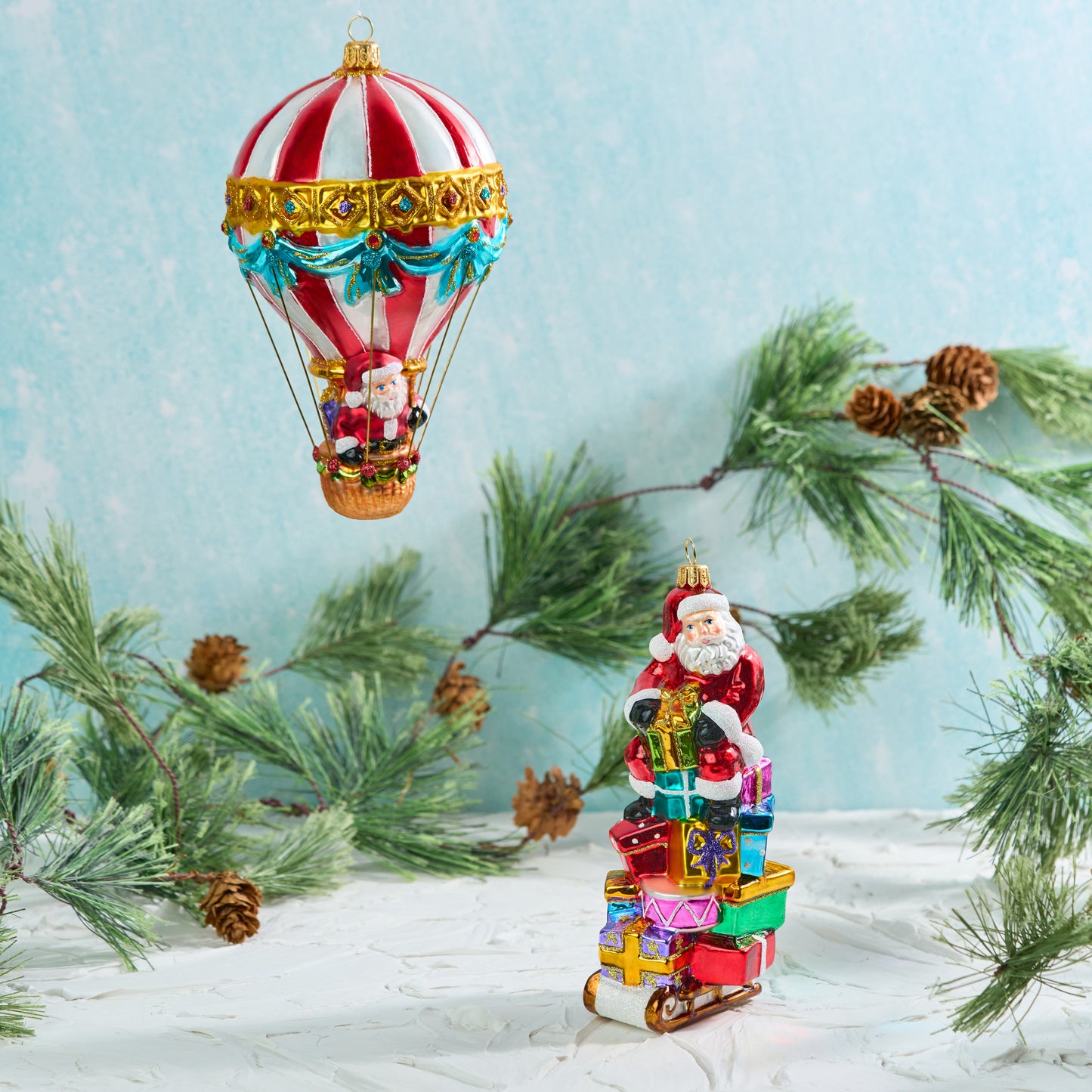 SANTA ON A HOT AIR BALLOON