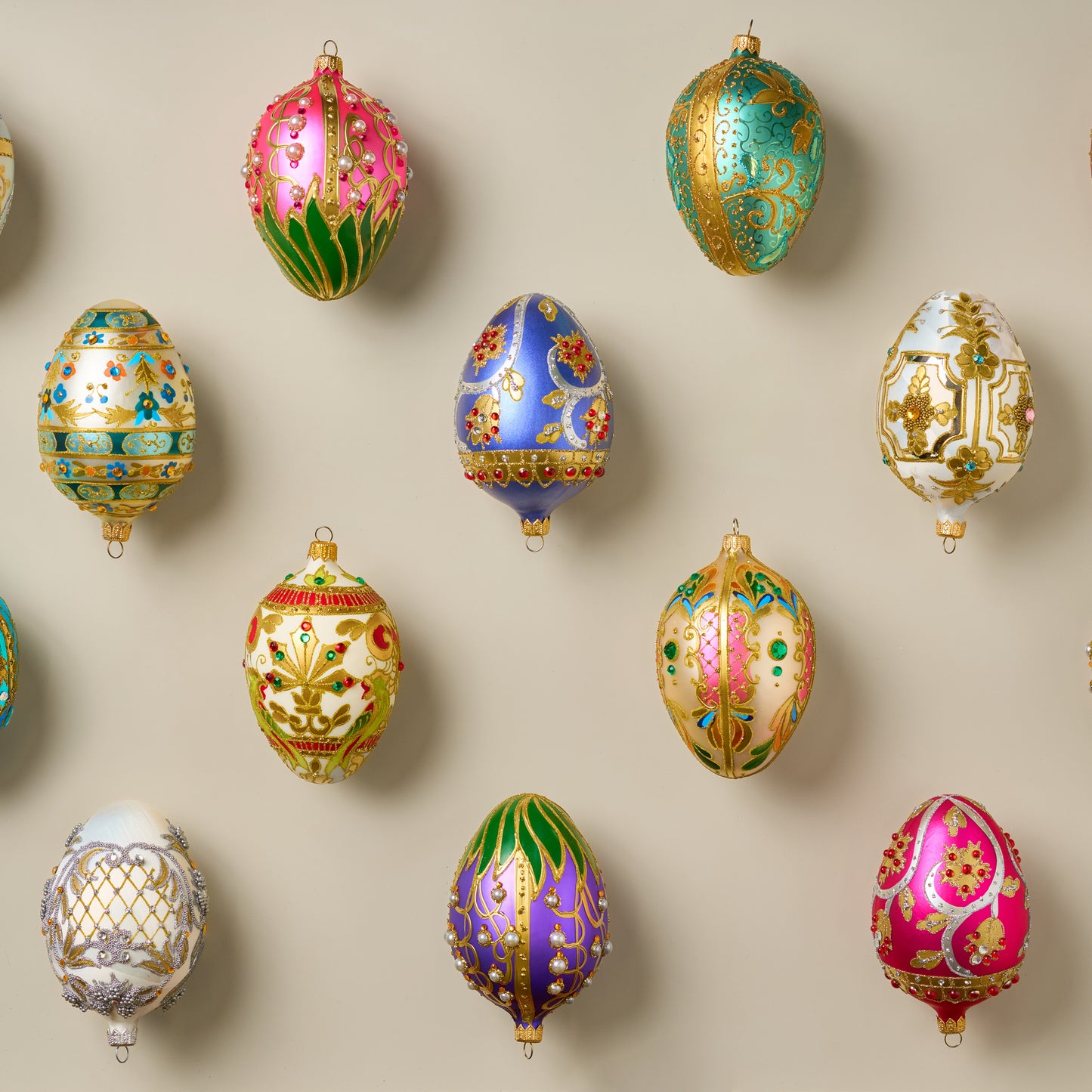 FABERGÉ EGG WITH EXOTIC PATTERN