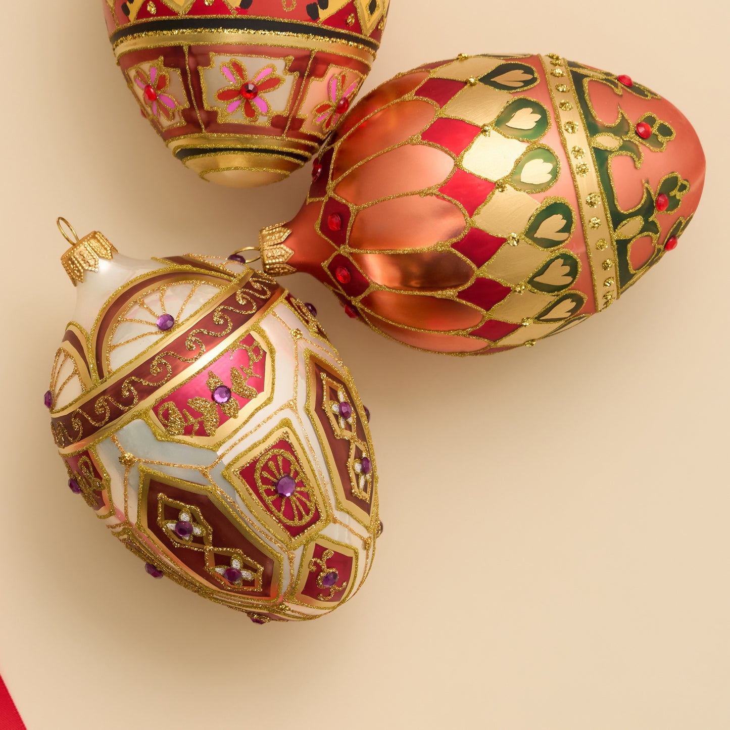 VELVET RUBY & GOLD FABERGÉ EGG