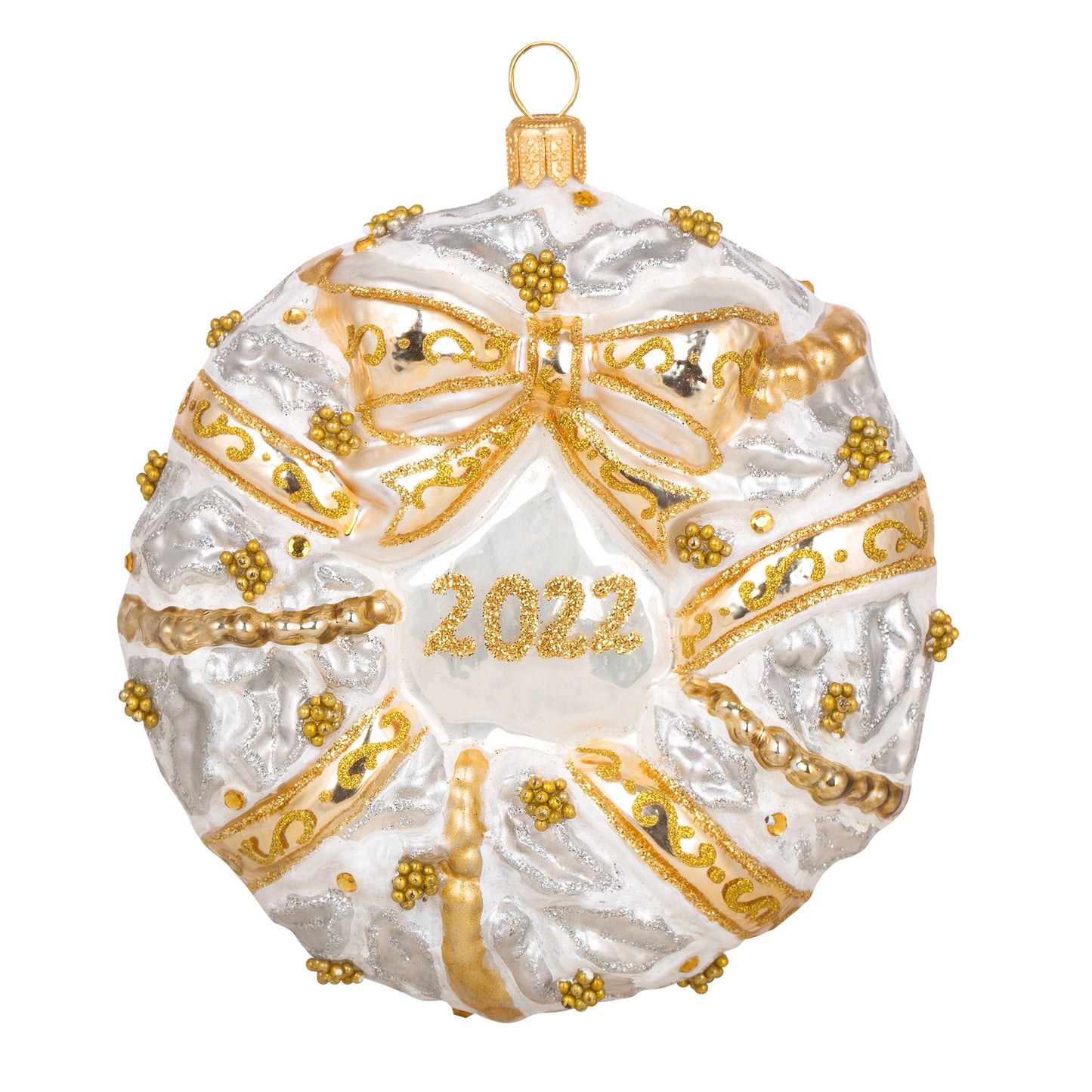 ELEGANT WHITE WREATH 2022 ANNUAL ORNAMENT