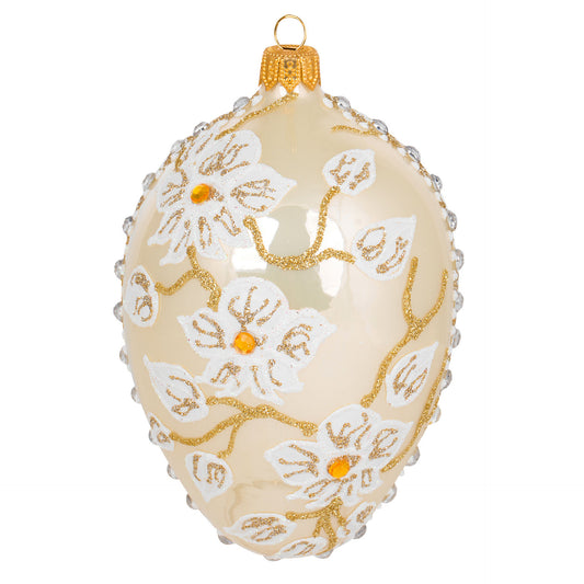 FABERGÉ EGG WITH FLOWER PATTERN