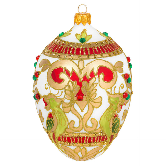 FABERGÉ EGG WITH EXOTIC PATTERN