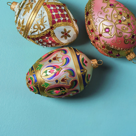 SOFT PINK & GOLD FABERGÉ EGG