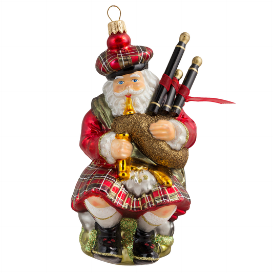 SCOTTISH SANTA WITH BAGPIPE